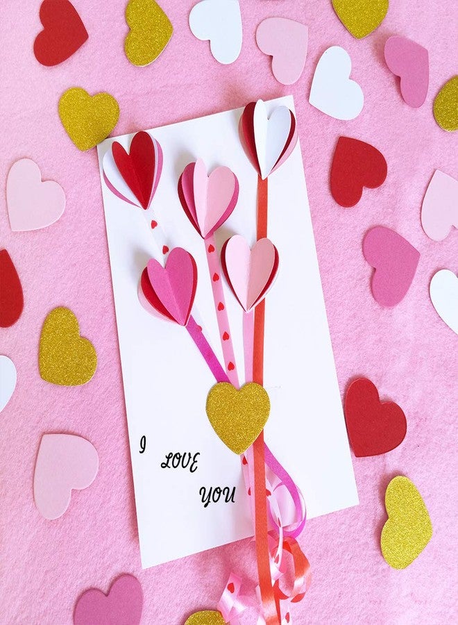 سوبلا 5 لفات من شريط سوبلا الأحمر المطبوع عليه قلوب، شريط تجعيد لتزيين بالونات الحفلات، بكرات شريط تجعيد لتغليف الهدايا باللون الأحمر والفوشيا والوردي والأبيض، عرض 0.2 بوصة (5 مم)، مناسب لأعمال عيد الحب اليدوية. - Image 4